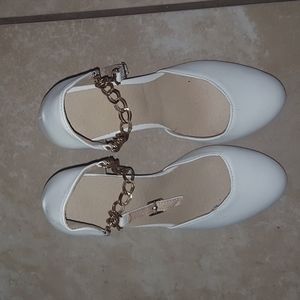 Cute white heels size
